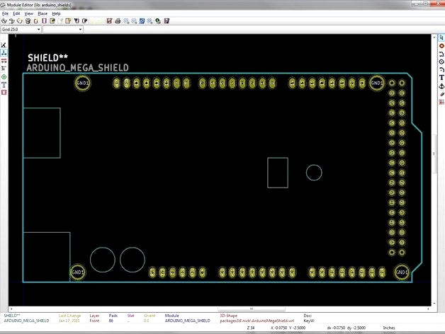 Arduino Shield Modules for KiCad V3 by nicholasclewis 3d model