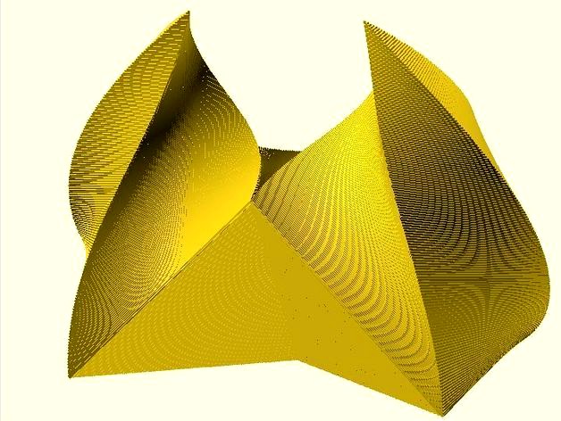 Scale/Rotate-While-Extruding OpenSCAD Doodle by syvwlch