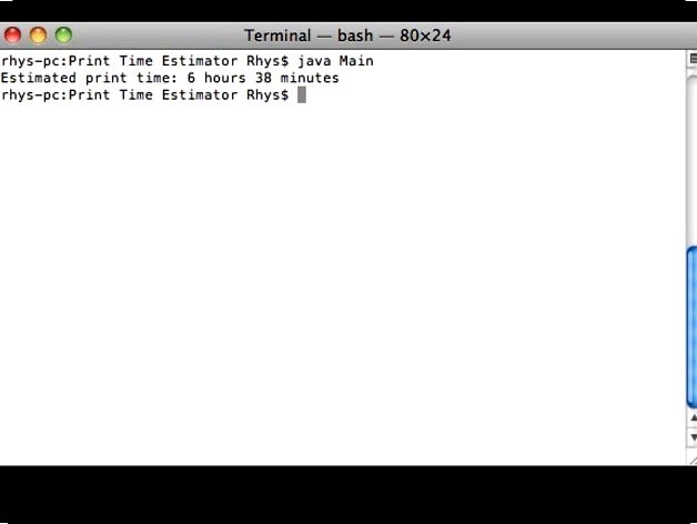 Print Time Estimator by rhys-jones