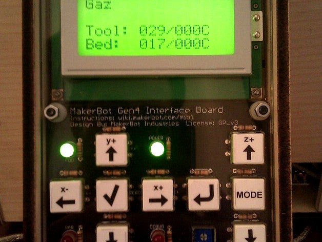 MakerBot Gen4 Interface Kit Labels by Disrespective