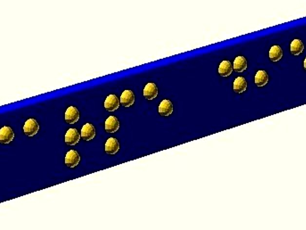 Braille OpenSCAD Font Module by drayde