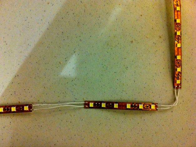 LEDs installed by segmenting to turn corners by nycdesigner