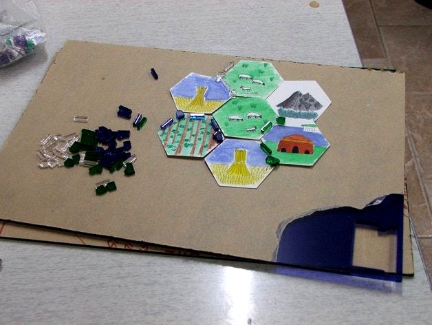 Travel Settlers of Catan pieces by adina