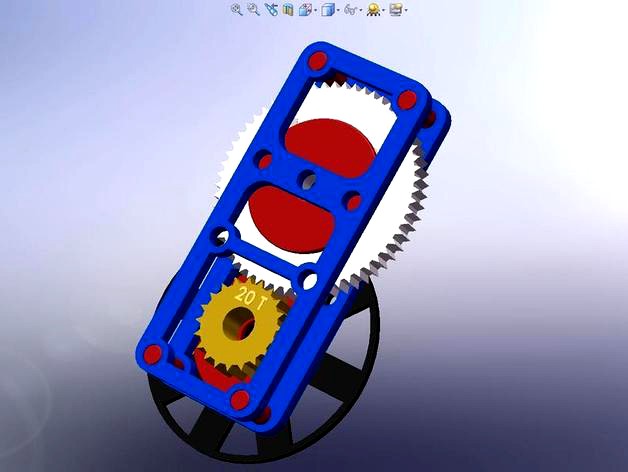 60 to 20 Reduction Gear Set by SolidWorksMagi