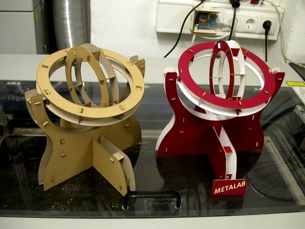 Lasercut Cardboard Gimbal by wizard23