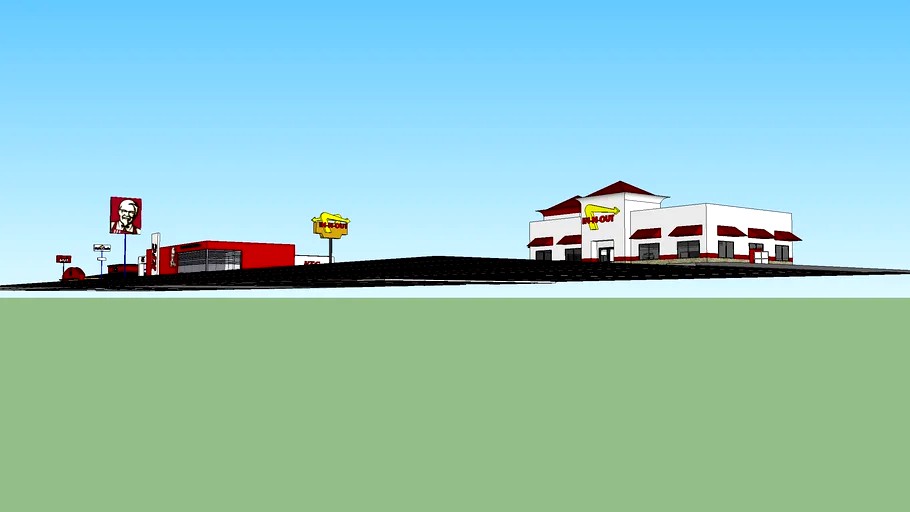 corredor de comida rapida