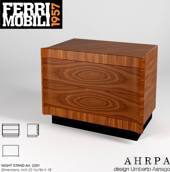 Ferri Mobili 1957 Ahrpa Night Stand art. 2201