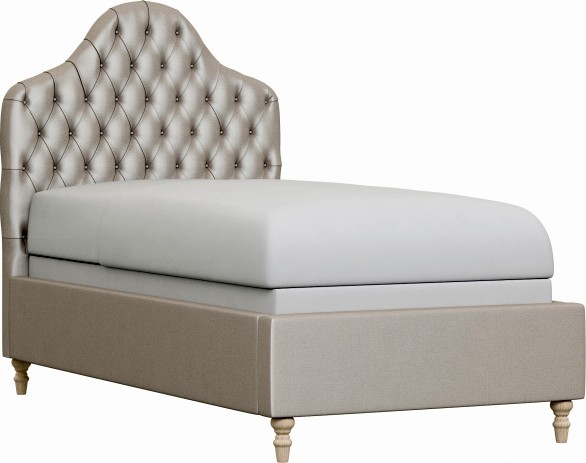 Restoration Hardware Reese Velvet Tufted Camelback Bed