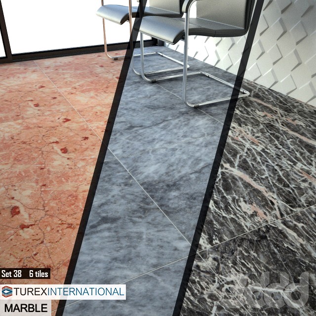 TUREX INTERNATIONAL Marble Tiles Set 38