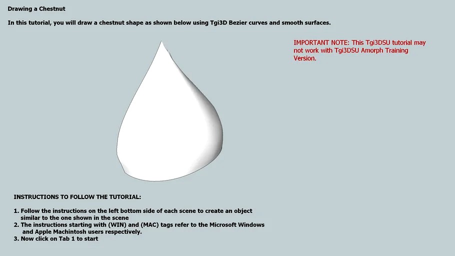 Tgi3DSU Tutorial 3 - Drawing a Chestnut