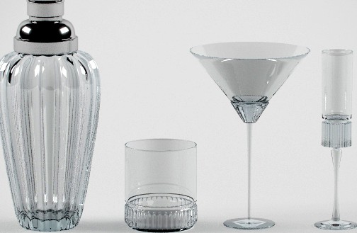 ralph lauren bar glasses + coctail shaker