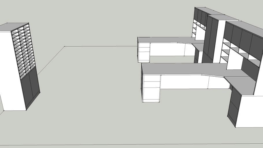 Custom Office with Custom Mail Sorter by Candex Custom Corp.