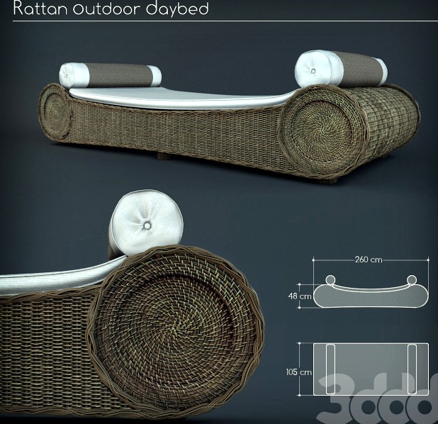 RATTAN OUTDOOR DAYBED