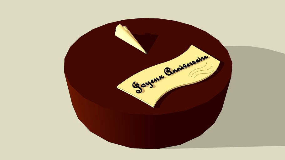 gateau d'anniversaire au chocolat