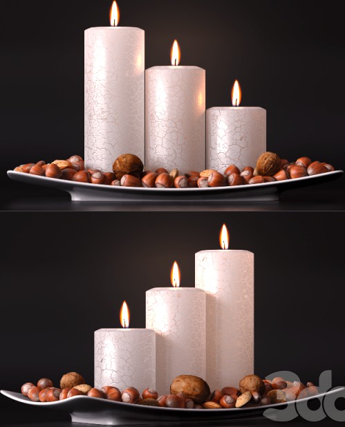 candle and nuts