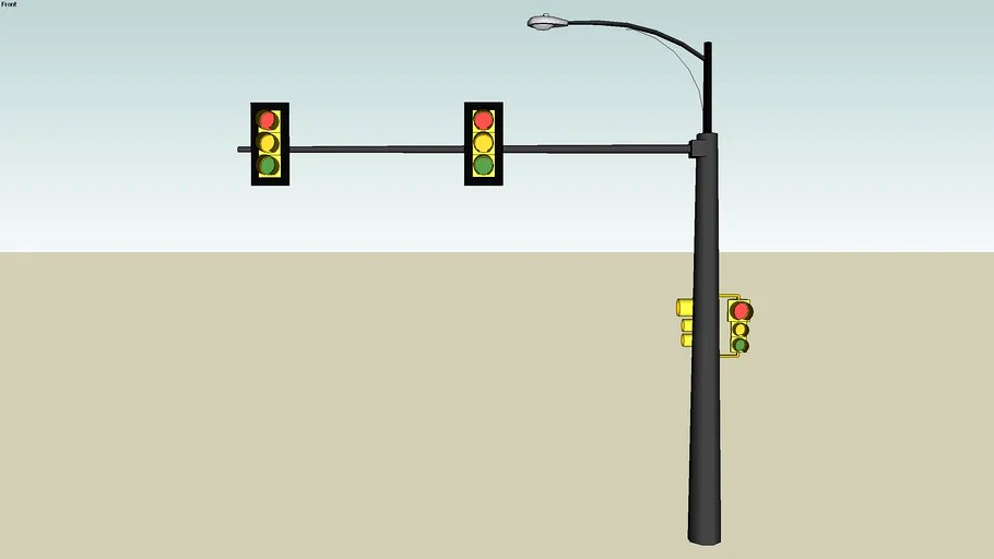 Traffic Signal, Mast Arm Pole