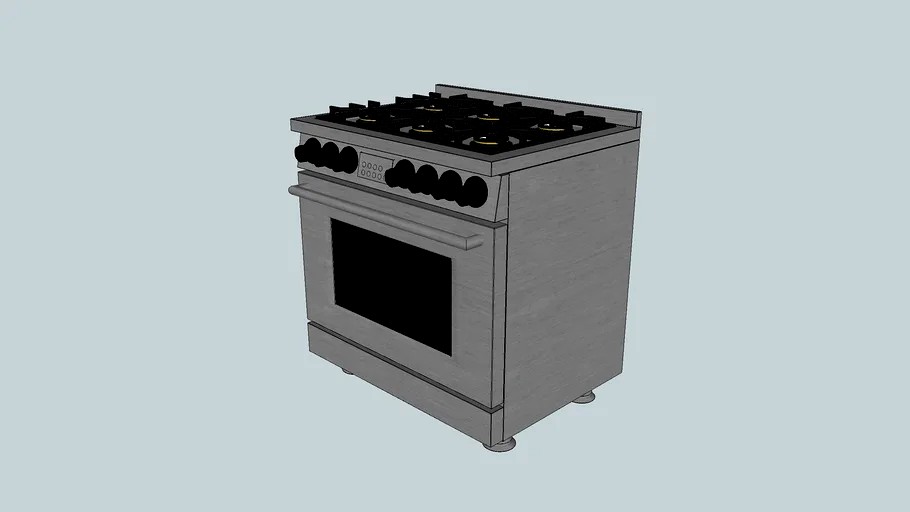 90cm Dual Fuel 6 Burner Stove - GR3606SA - Klasse