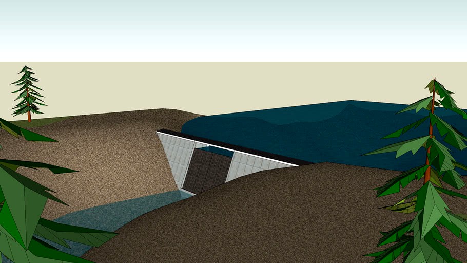 Small concrete dam