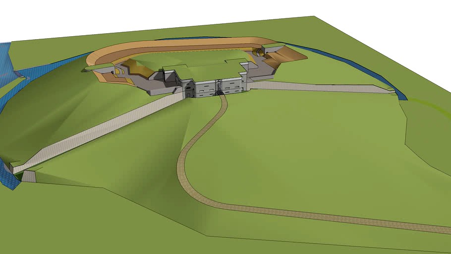 Fort MONCEAU 2 sans animation ( complet voir 'Fort monceau: ouvrage d'infanterie' )