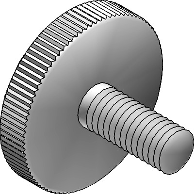 37020 Flat Knurled Thumb Screws