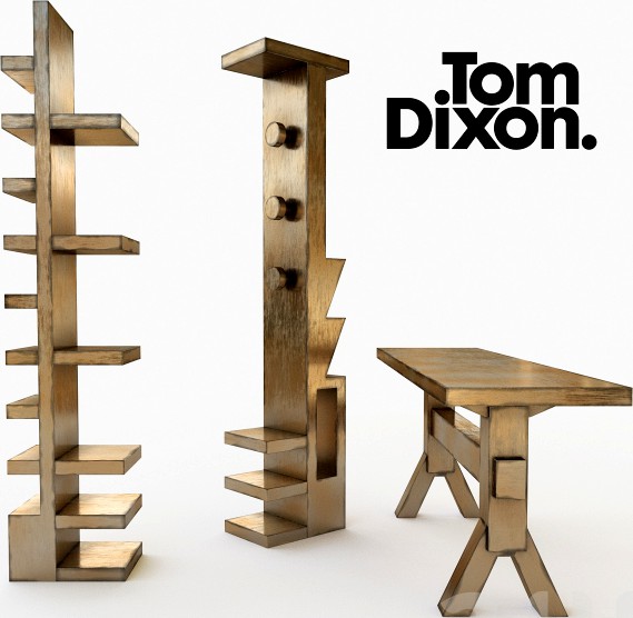 Tom Dixon Mass Brass Book Stand and Console