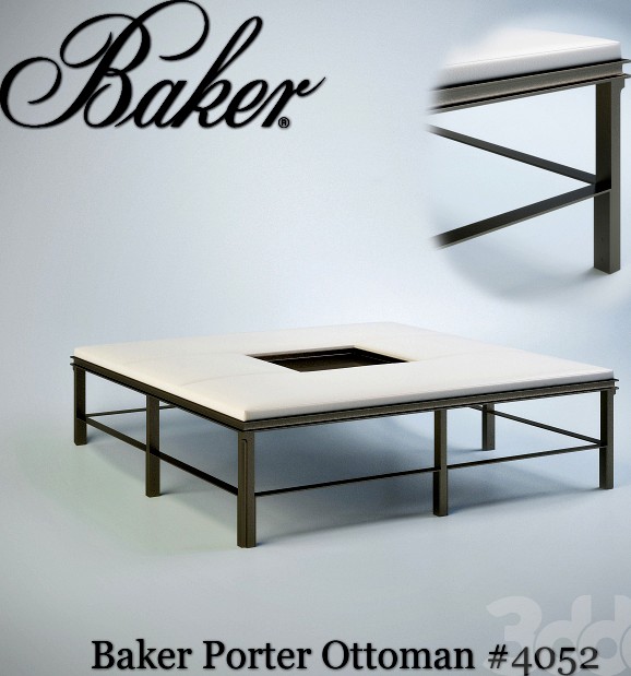 Baker Porter Ottoman #4052