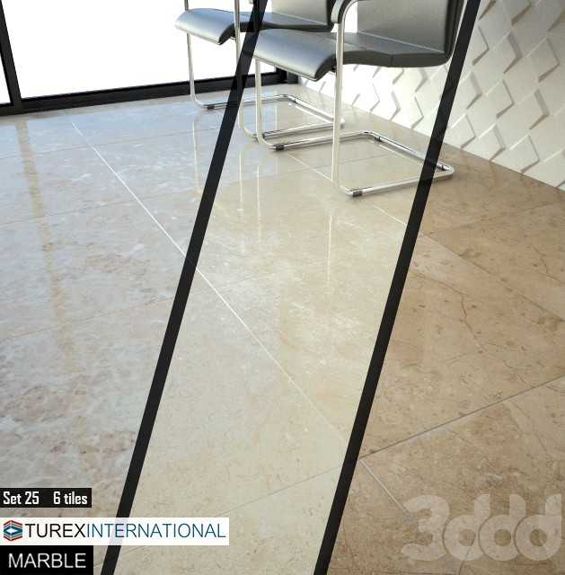 TUREX INTERNATIONAL Marble Tiles Set 25