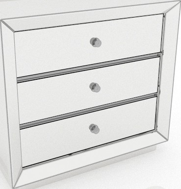 Omni Mirrored 3 Drawer Chest