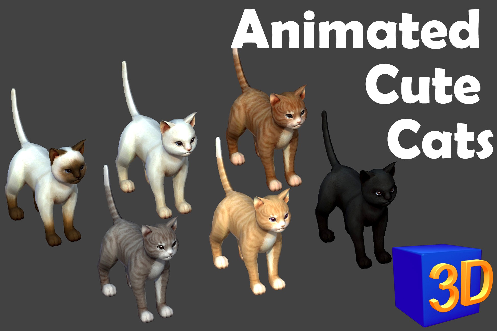 3D Animated Cute Cats