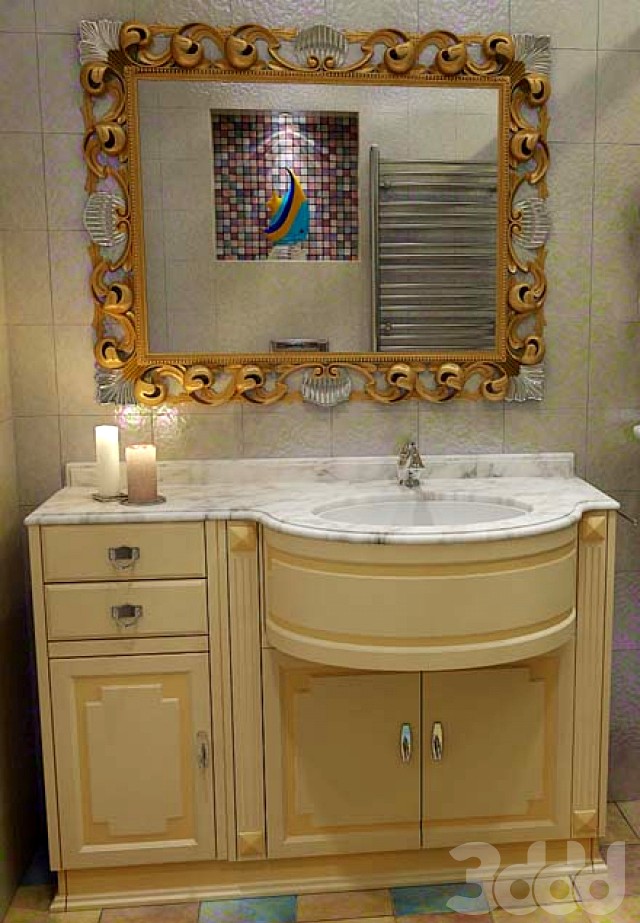 Linea Tre Washstand and mirror