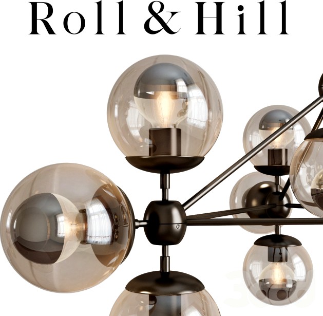 Roll &amp; Hill Modo Chandelier - 3 Sided