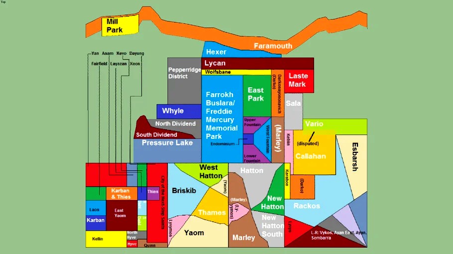 Neighborhood map for Endominium City