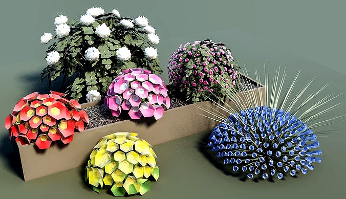 Flowerbed landscape flower bed