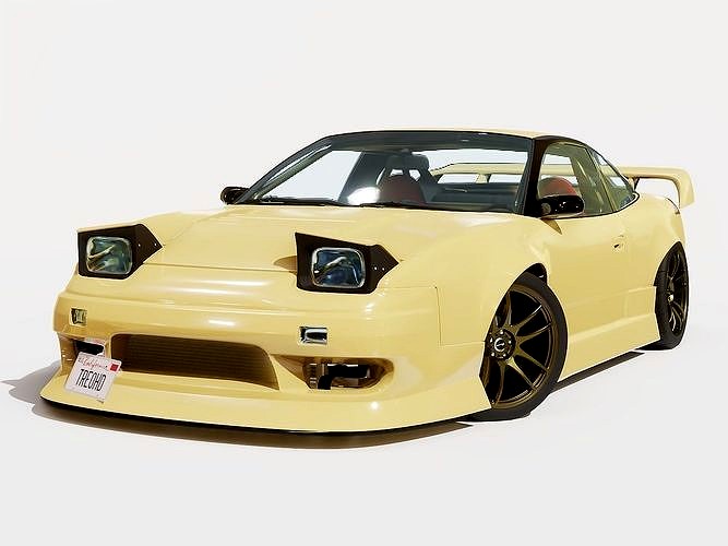 Cream Drift S13 240SX Fully Rigged