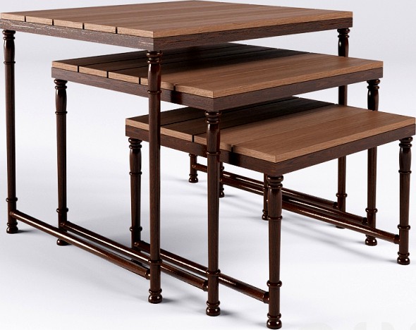 Hyde Park Teak-top Nesting Tables