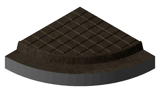 Scalextric Compatible R1 Pavement With Curb for City or Urban  | 3D