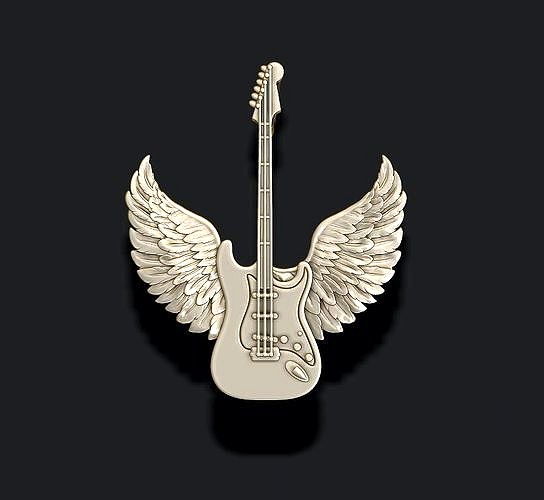 Guitar Wings pendant | 3D