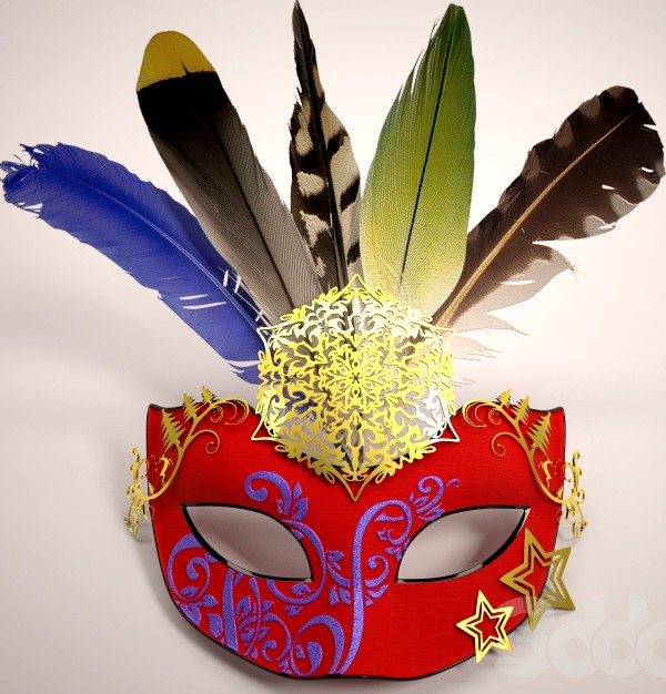 Карнавальная маска к Новому году