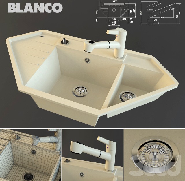 Мойка Blanco LEXA 9E и смеситель BLANCO ELIPSO-S II