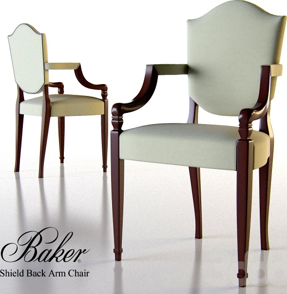 baker SHIELD BACK ARM CHAIR