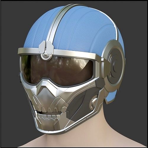 Best details Taskmaster helmet mask cosplay Black Widow Marvel | 3D