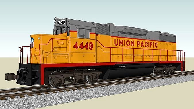 Train Engine - Union Pacific Railroad - EMD GP38 Locomotive