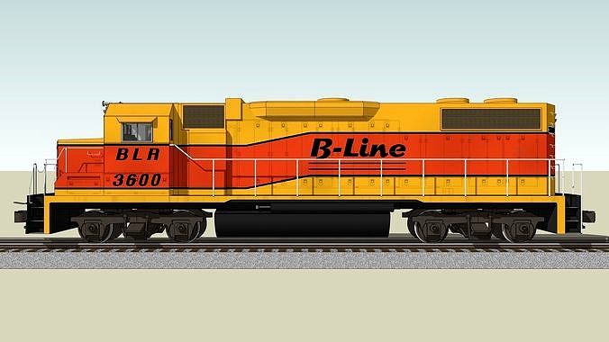 Train Engine - Railroad Locomotive - EMD GP38