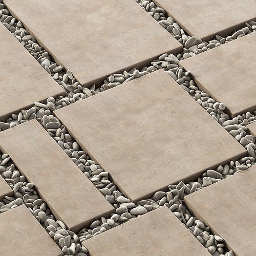 Paving tile square pebble n2