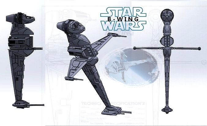 B-wing Star wars model | 3D