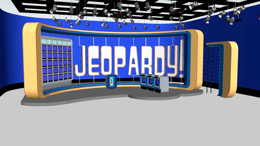 The second-season Jeopardy! set.