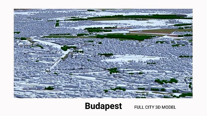 Budapest low-poly 3D model