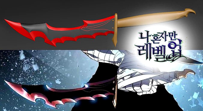 Sung Jin-Woo dagger Knight Killer from Solo leveling manhwa | 3D