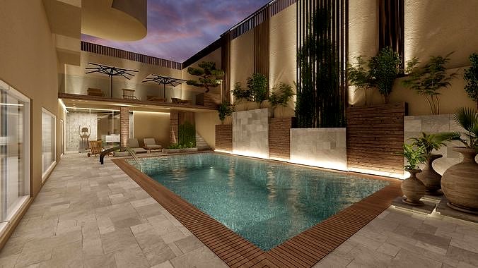 swimming pool area kuwait house