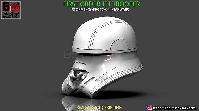First Order JET TROOPER  Helmet - Stormtrooper Corp - STARWARS   | 3D